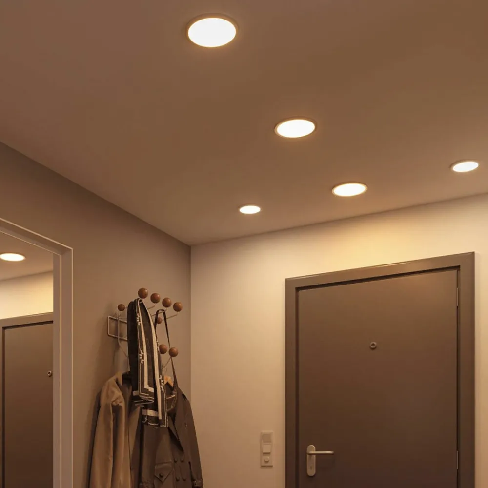 Paulmann LED-panel Areo 4 000 K rund krom 17,5 cm| Downlights