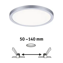 Paulmann LED-panel Areo 4 000 K rund krom 17,5 cm| Downlights