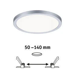Paulmann LED-panel Areo 4 000 K rund krom 17,5 cm| Downlights