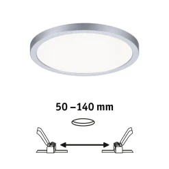 Paulmann LED-panel Areo 4 000 K rund krom 17,5 cm| Downlights