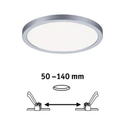 Paulmann LED-panel Areo 4 000 K rund krom 17,5 cm| Downlights
