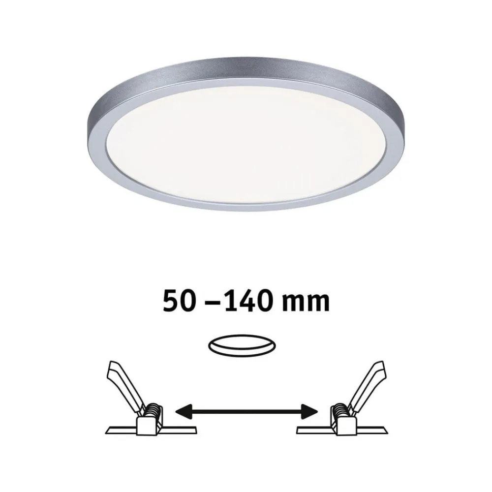 Paulmann LED-panel Areo 4 000 K rund krom 17,5 cm| Downlights