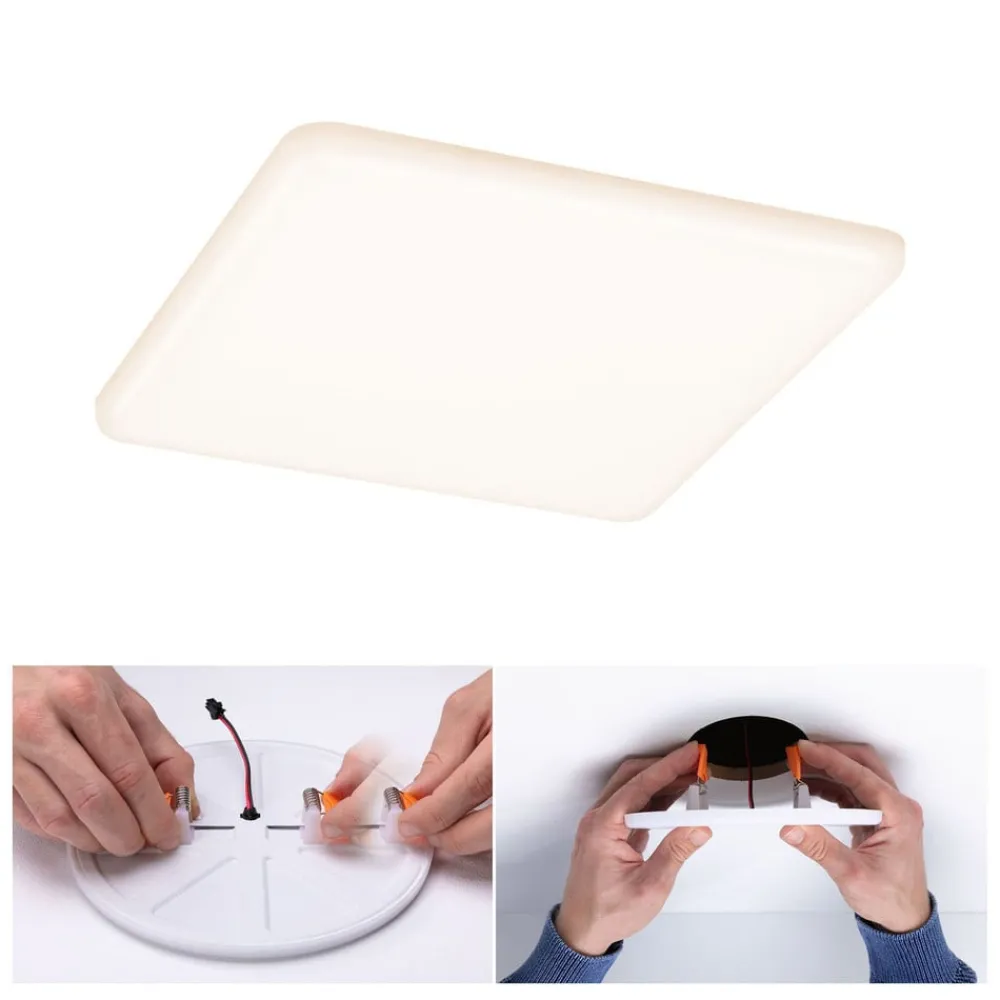 Paulmann LED-panel Veluna 3 000 K kantet 18,5 cm| Kontorbelysning|Downlights