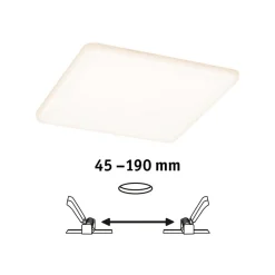 Paulmann LED-panel Veluna 3 000 K kantet 18,5 cm| Kontorbelysning|Downlights