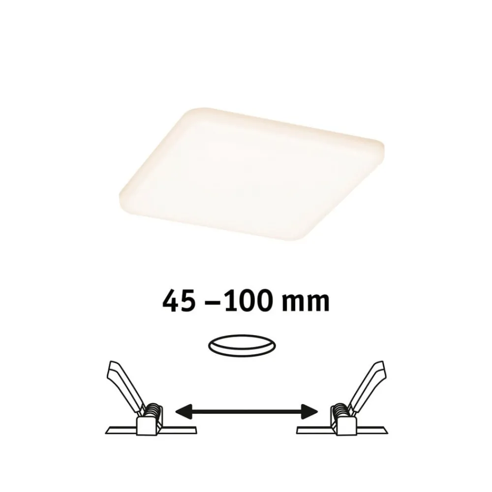 Paulmann LED-panel Veluna 3 000 K kantet 12,5 cm| Kontorbelysning|Spotter I Tak