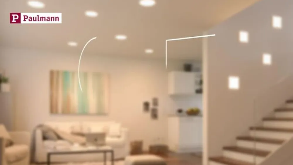 Paulmann LED-panel Veluna 3 000 K rund 7,5 cm| Kontorbelysning|Downlights