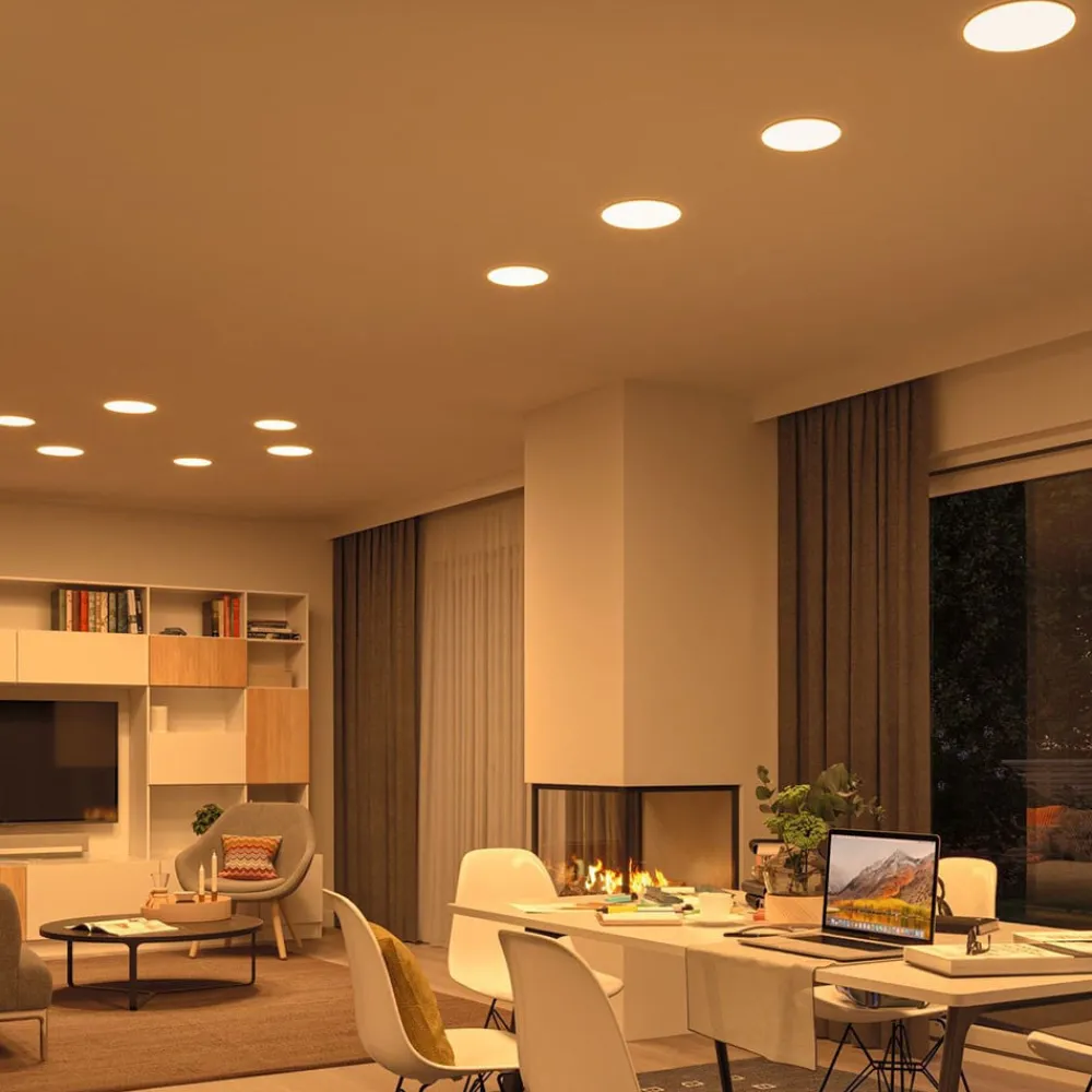 Paulmann LED-panel Veluna 3 000 K rund 7,5 cm| Kontorbelysning|Downlights