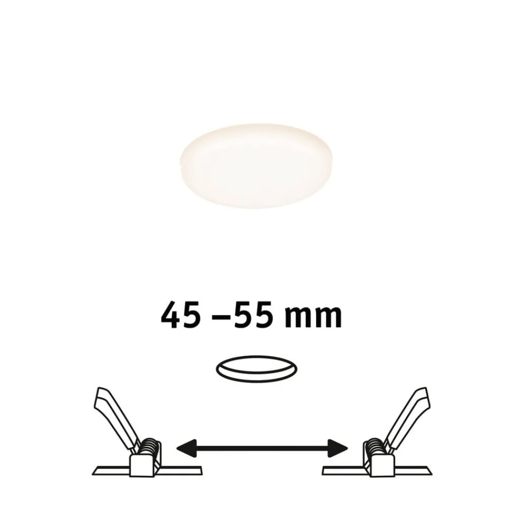 Paulmann LED-panel Veluna 3 000 K rund 7,5 cm| Kontorbelysning|Downlights