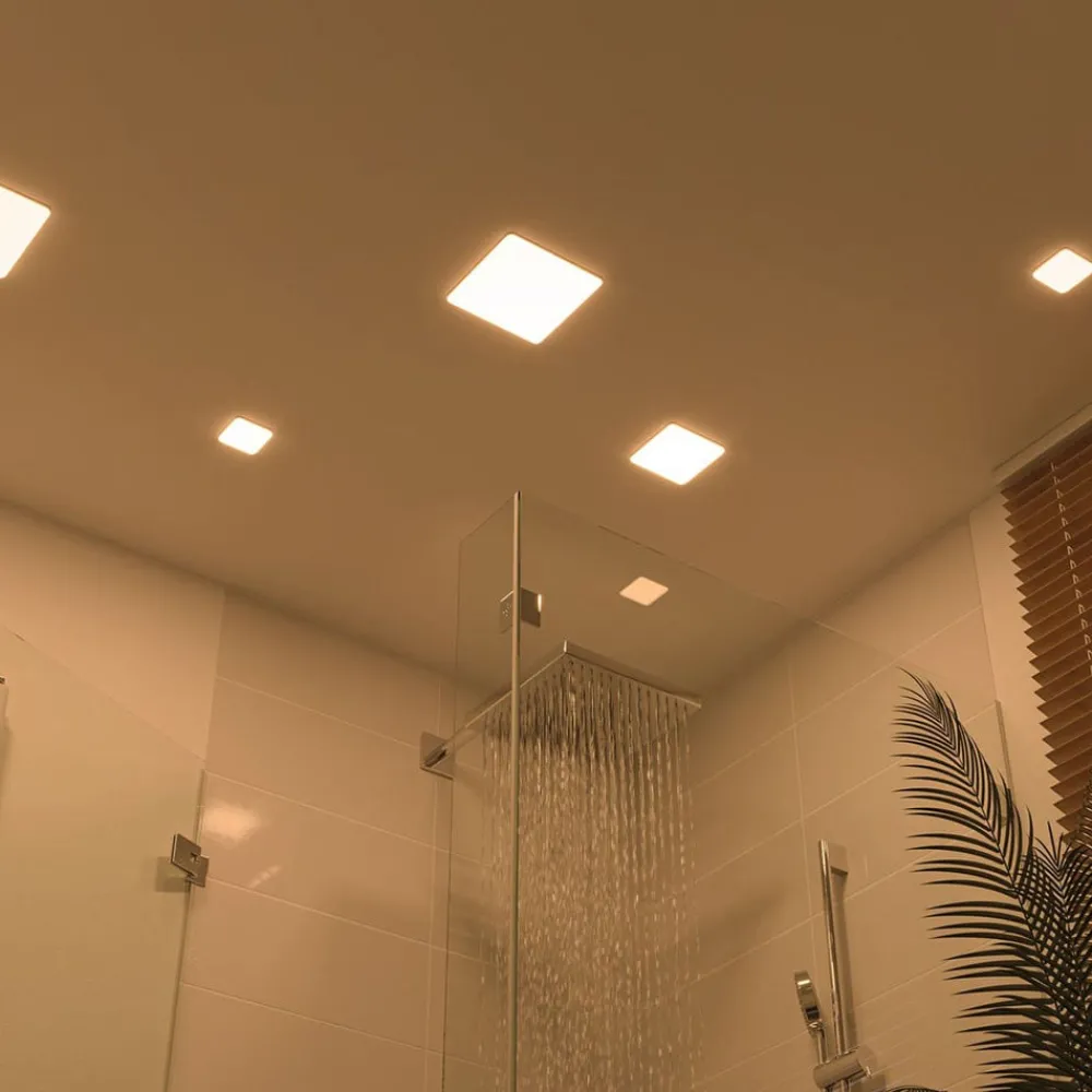 Paulmann LED-panel Veluna 3 000 K kantet 7,5 cm| Downlights