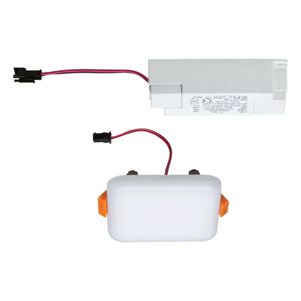 Paulmann LED-panel Veluna 3 000 K kantet 7,5 cm| Downlights