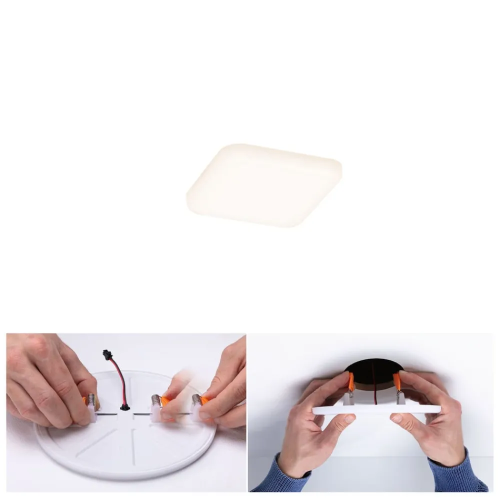 Paulmann LED-panel Veluna 3 000 K kantet 7,5 cm| Downlights