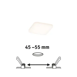 Paulmann LED-panel Veluna 3 000 K kantet 7,5 cm| Downlights