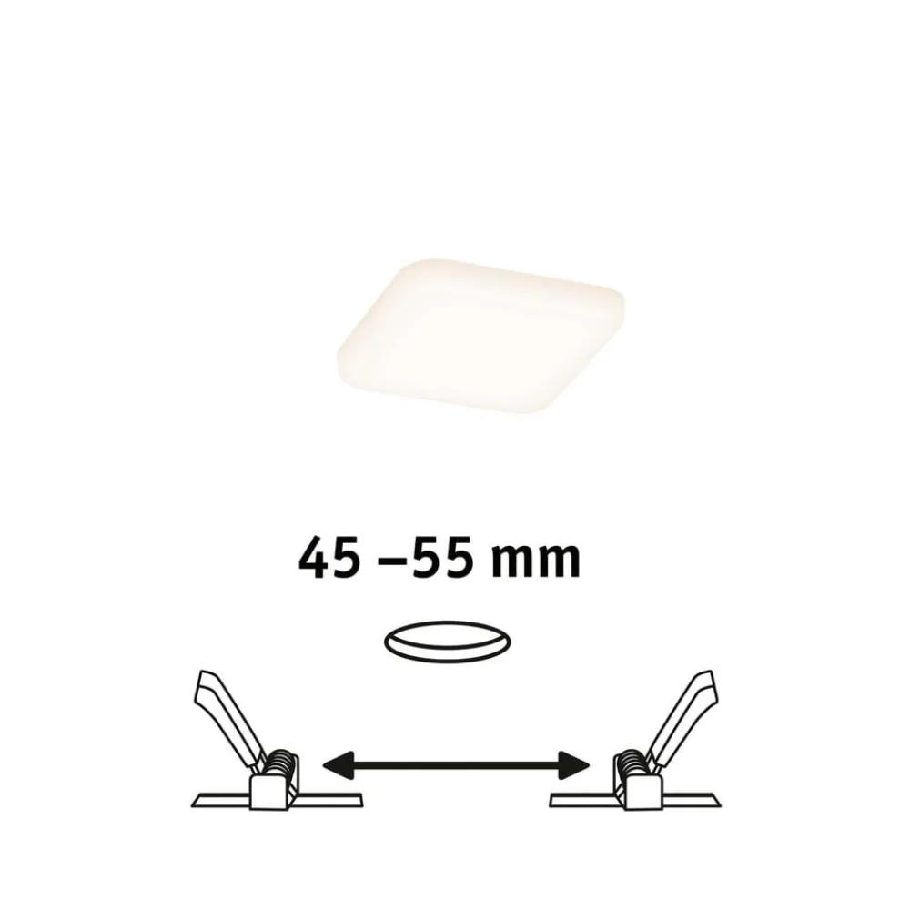 Paulmann LED-panel Veluna 3 000 K kantet 7,5 cm| Downlights