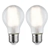 Paulmann LED-pære E27 7W 4 000 K matt 2 stk New