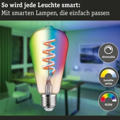 Paulmann LED-rustikk ZigBee E27 6,3W RGBW dim gull Clearance