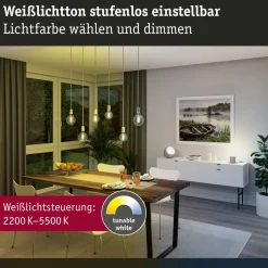 Paulmann LED-rustikk ZigBee E27 7,5W CCT dim gull| Dimbar Led-Pære|Dimbar Led-Pære