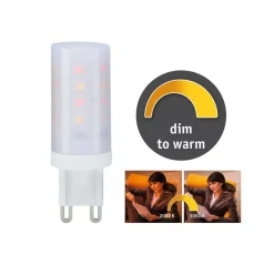 Paulmann LED-stiftpære G9 4W 3 000 K dim-to-warm| G9 Pærer|Dimbar Led-Pære