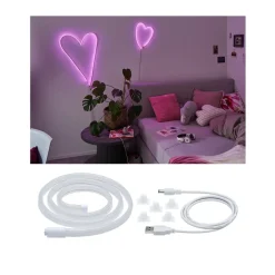 Paulmann LED-stripe Neon Colorflex USB 1 m rosa| Dekorasjonsbelysning|Lysstriper