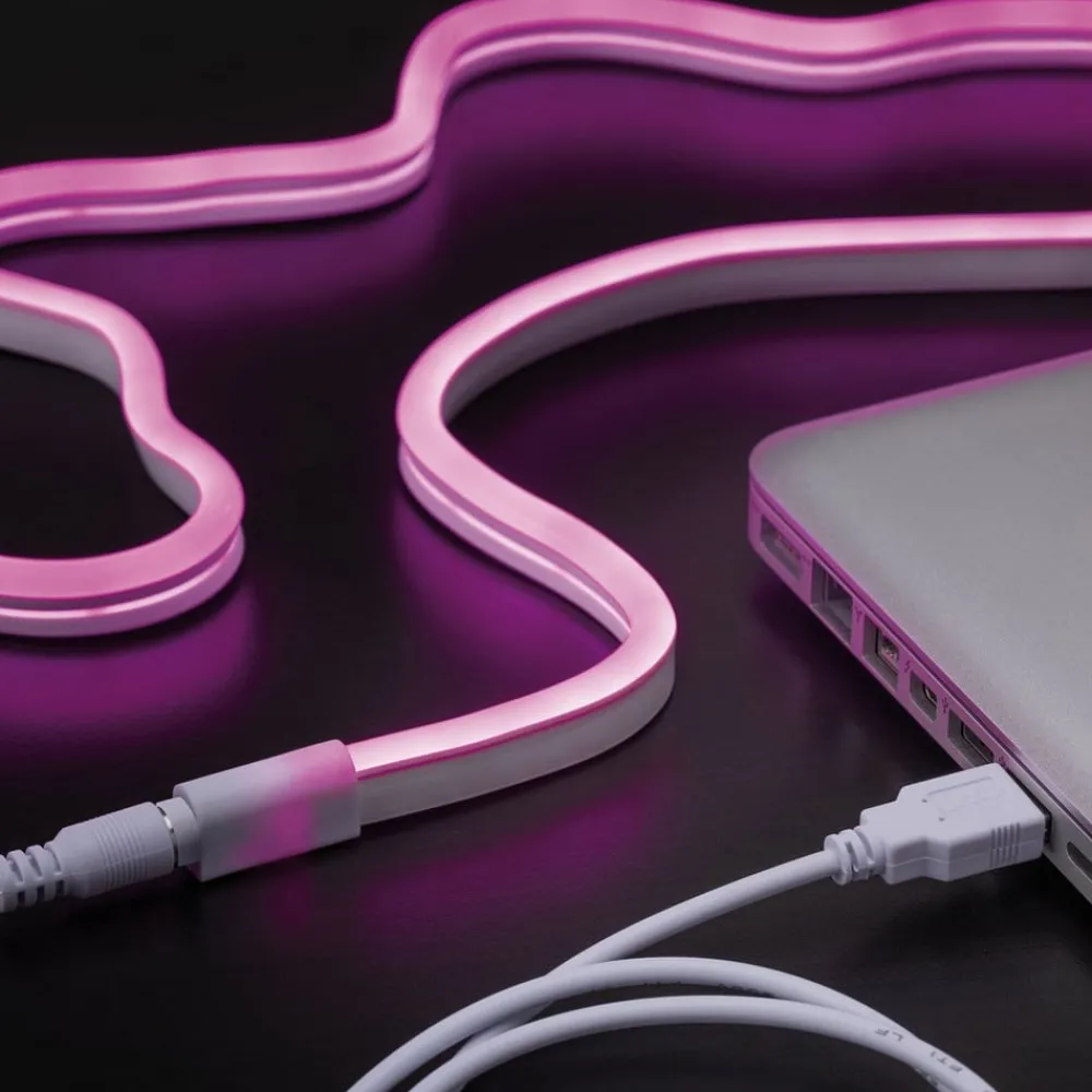 Paulmann LED-stripe Neon Colorflex USB 1 m rosa| Dekorasjonsbelysning|Lysstriper
