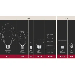 Paulmann LED-toppforspeilet E27 6,5W 827 G95| E27 Pærer