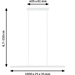 Paulmann Lento LED-pendel ZigBee CCT dim hvit Clearance