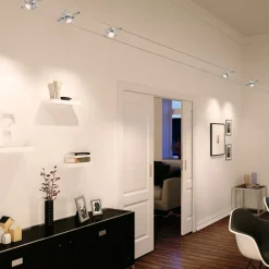 Paulmann Mac II vaiersystem, matt krom, 5 spotter New