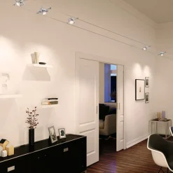 Paulmann Mac II vaiersystem, matt krom, 5 spotter New