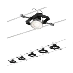 Paulmann Mac II vaiersystem, matt svart, 5 spotter Discount