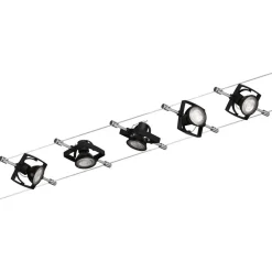 Paulmann Mac II vaiersystem, matt svart, 5 spotter Discount