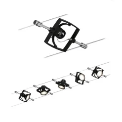 Paulmann Mac II vaiersystem, matt svart, 5 spotter Discount