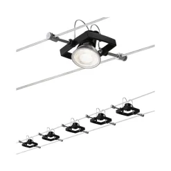 Paulmann Mac II vaiersystem, matt svart, 5 spotter Discount