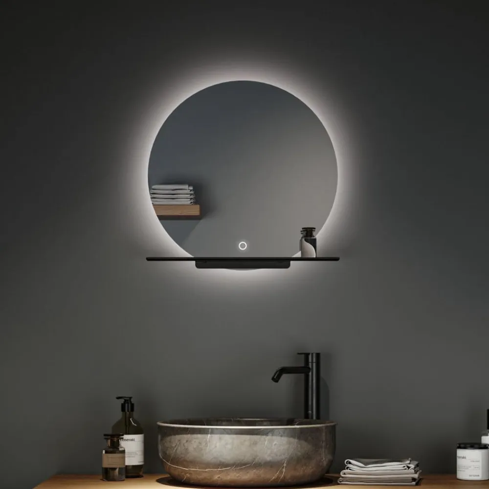 Paulmann Miro LED-veggspeil CCT Ø50cm med bakgrunnsbelysning| Møbel Og Interiør