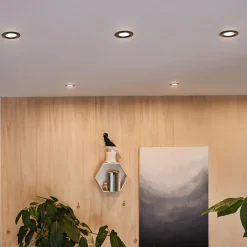 Paulmann Nova Coin 3x rund 3Stepdim stiv svart| Downlights