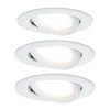 Paulmann Nova LED-downlight 3er, roterbar, hvit| Downlights