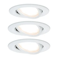 Paulmann Nova LED-downlight 3er, roterbar, hvit| Downlights