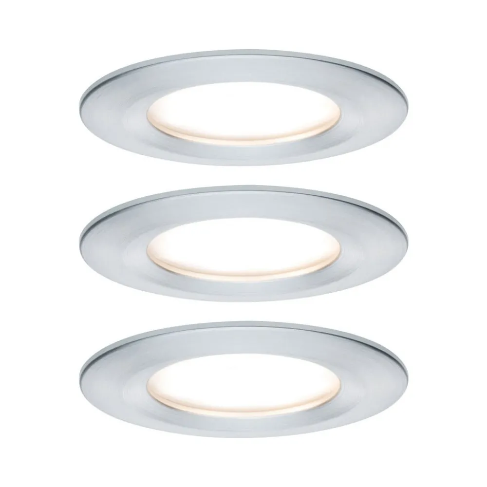 Paulmann Nova LED-downlight 3er rund rigid alu| Downlights