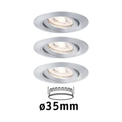 Paulmann Nova mini downlight 3er, roterbar, alu| Downlights
