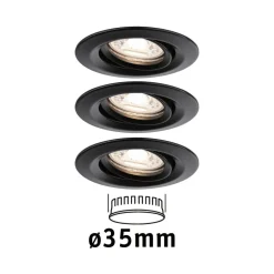 Paulmann Nova Mini Plus LED easydim 3 svart| Downlights