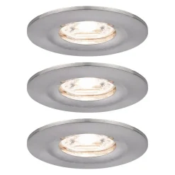 Paulmann Nova mini-downlight 3-er-sett IP44 jern New