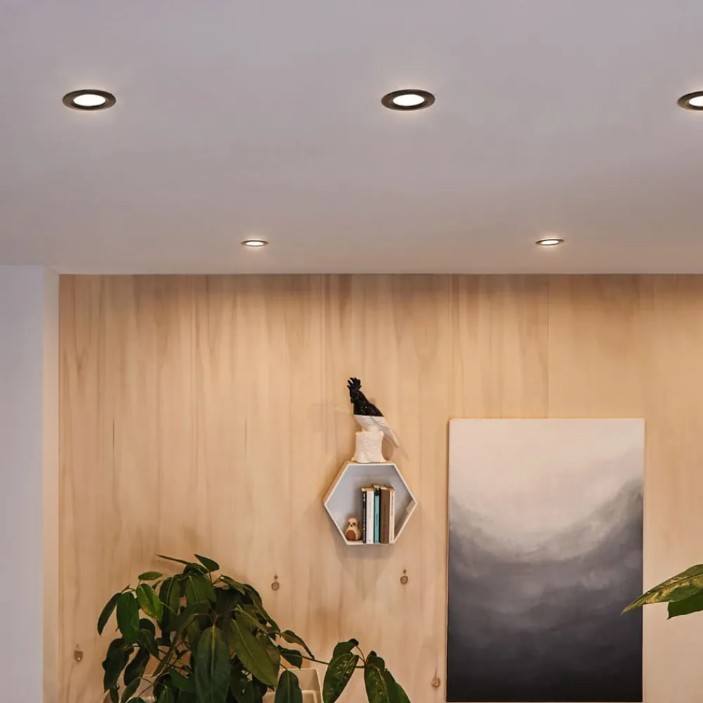 Paulmann Nova Plus Coin 3 stk IP23 2 700 K svart| Downlights