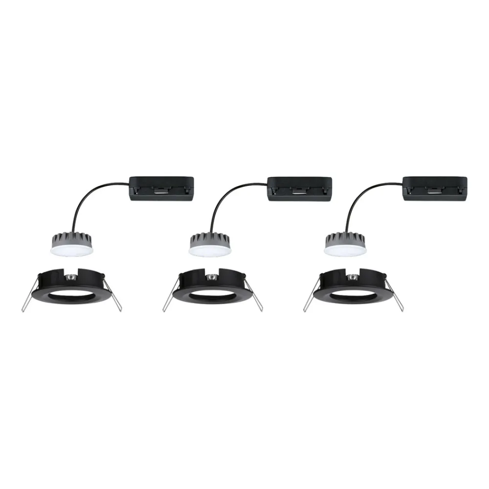 Paulmann Nova Plus Coin 3 stk IP44 2 700 K svart Sale