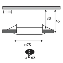 Paulmann Nova Plus Coin dim rund rigid jern Outlet
