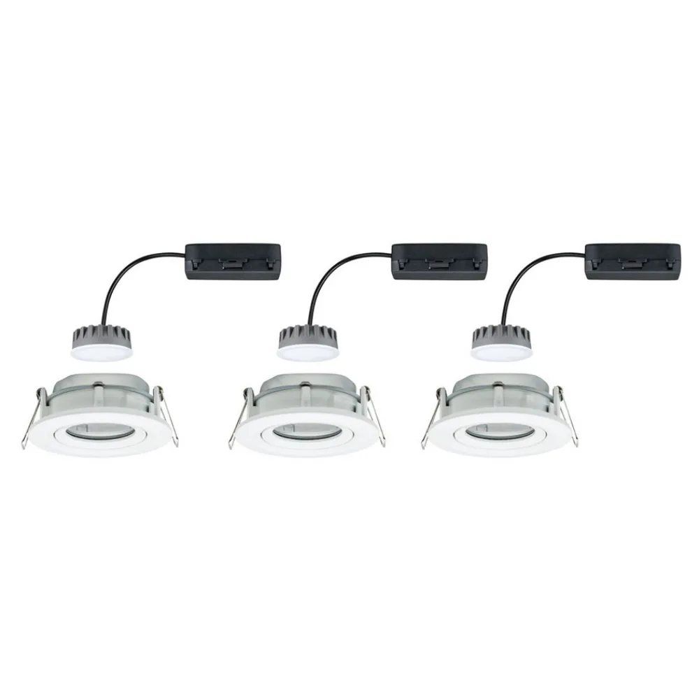 Paulmann Nova Plus 3er LED-plass rund hvit Online