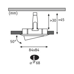 Paulmann Nova Plus 3stk LED-spot kantet, alu Discount