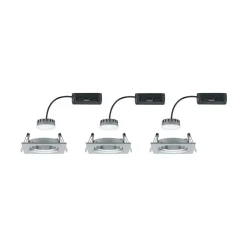 Paulmann Nova Plus 3stk LED-spot kantet, alu Discount