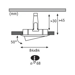 Paulmann Nova Plus 3stk LED-spot kantet, alu Discount