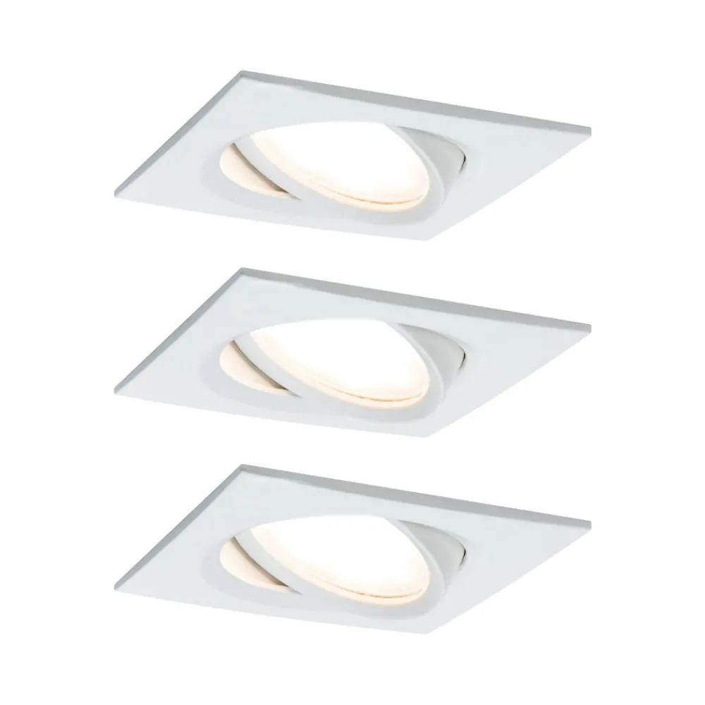 Paulmann Nova Plus 3stk LED-spot kantet, hvit| Downlights