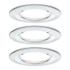 Paulmann 3p LED-spot Nova rund, IP44, dimbar, krom| Butikkbelysning|Kontorbelysning