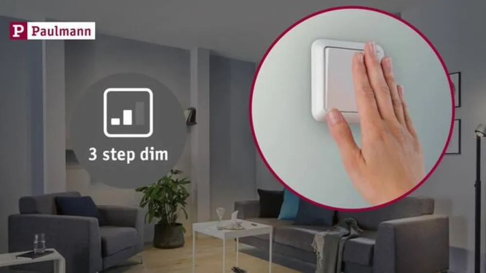 Paulmann 3p spot Nova rund sving-/dimbar krom| Butikkbelysning|Kontorbelysning