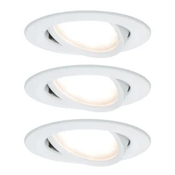 Paulmann 3-pak spot Nova Coin rund svingbar hvit Discount